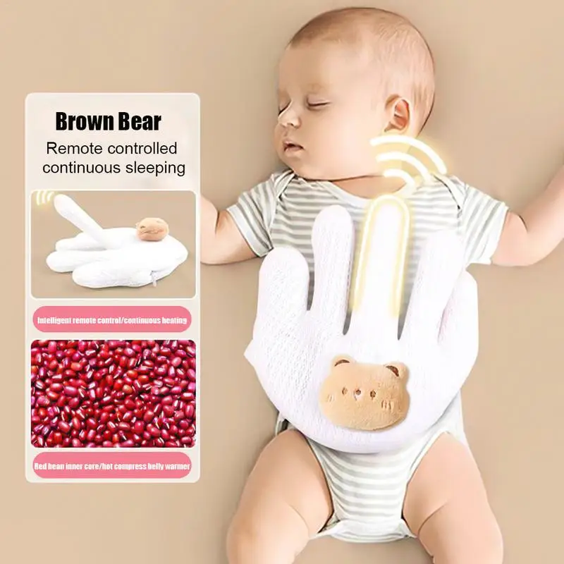 Children Soothing Hand Pillow Electric Bear Charm Automatic Kids Patting Toy Anti-bloating Anti-Startle Filling Palm Pillow