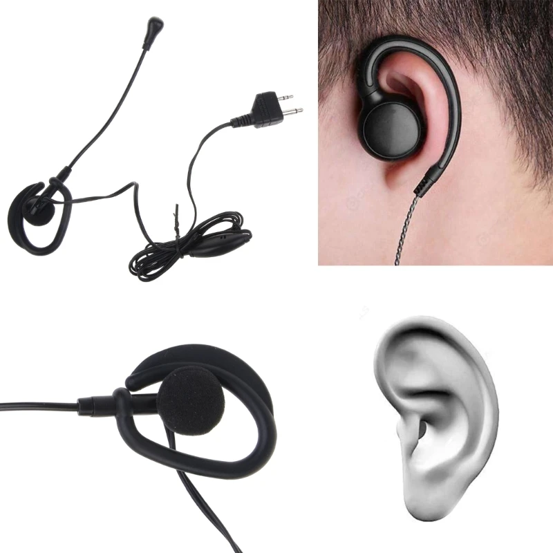 Two Way Radio Earpiece Quick Connection Ear-Clip Headset Suitable for Midland Walkie-Talkie Earpiece Quality-ABS-Made