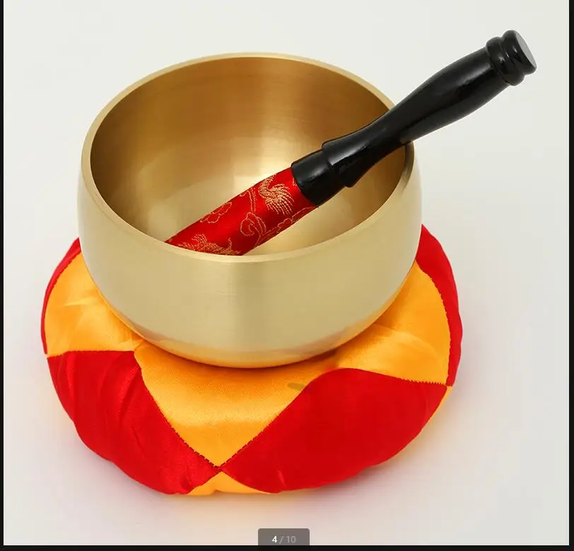 

Buddhist Supplies Brass Buddha Sound Bowl Copper Utensils Singing Bowls Yoga Meditate Practice Tibetan Decorative