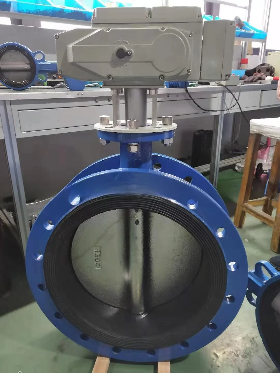 Stainless steel electric flange butterfly valve D943H-16C DN80