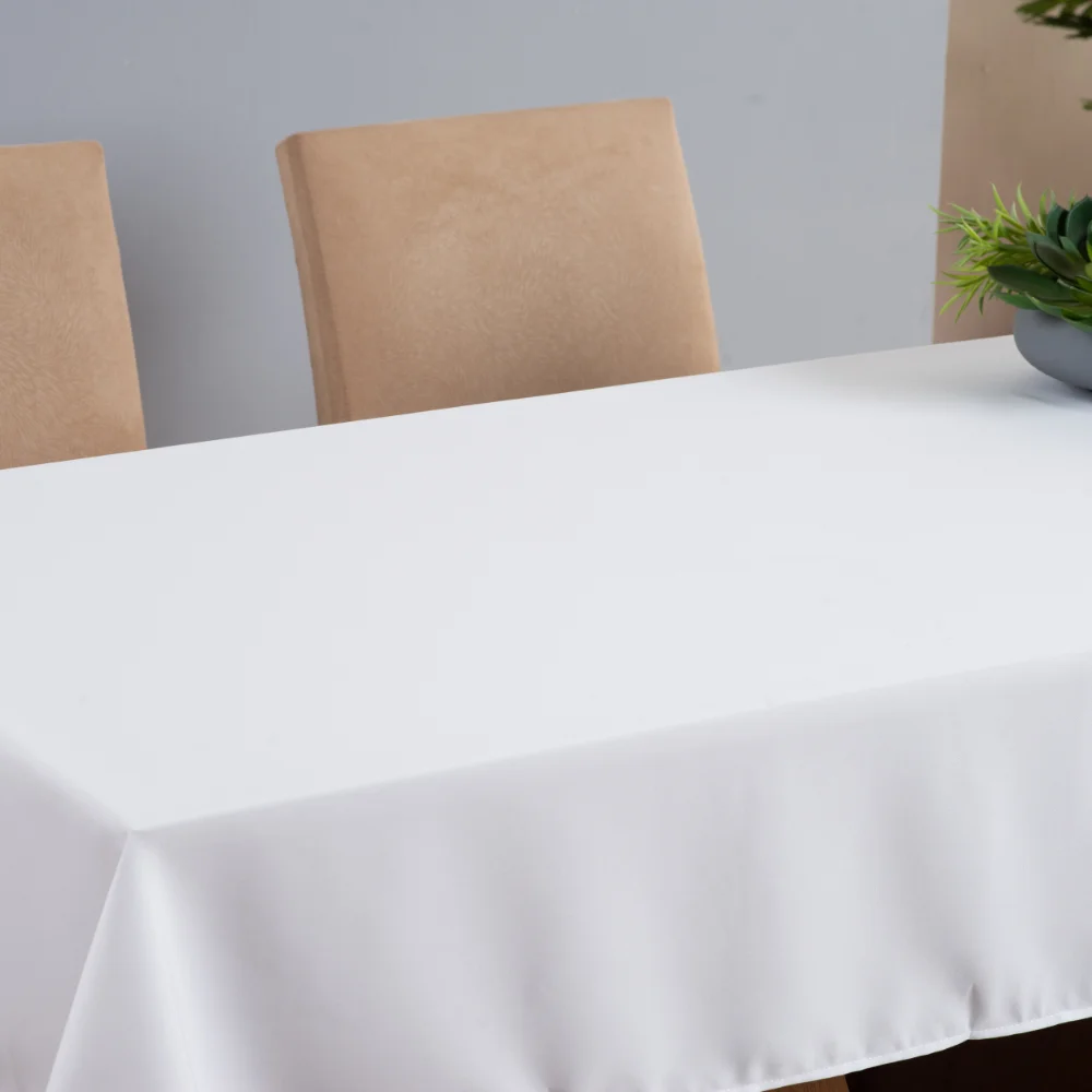 Tablecloth 6 Places 2,00x1,40 1 Piece Plain Oxford Fabric