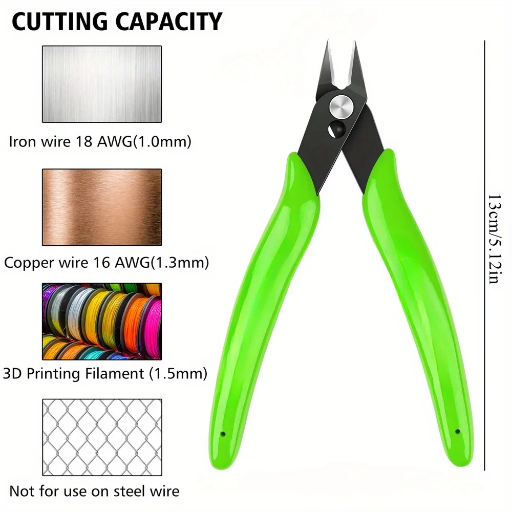 Aokin1PC 170 Universal Pliers DIY Electronic Diagonal Side Cutting Nippers Wire Cable Cutter 3D Printer Parts Hand Tools image 5