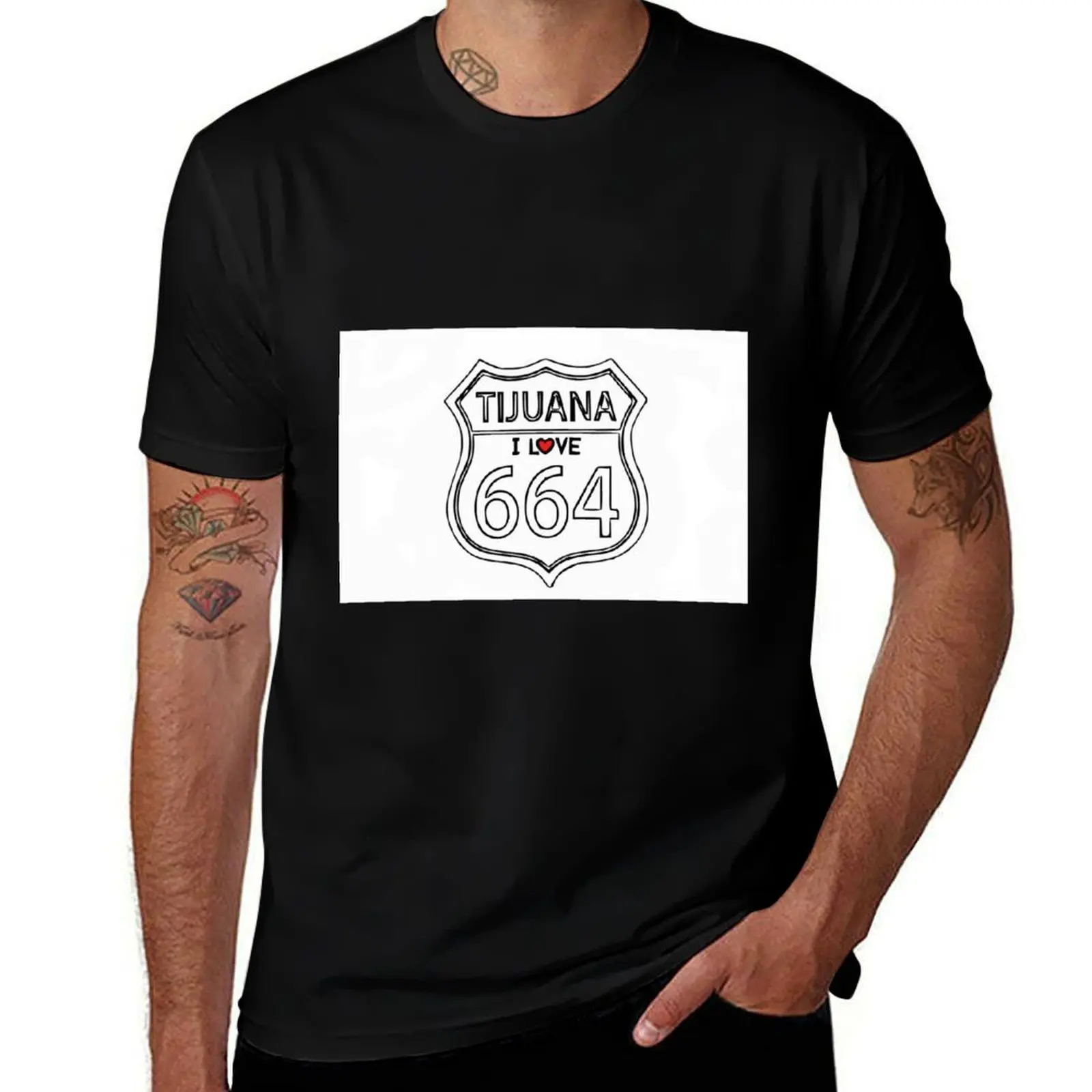 I Love Tijuana T-Shirt Active Sports Short Sleeve Cotton Shirt T-Shirt
