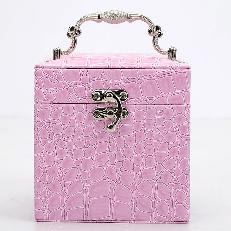 Wedding Birthday Gift Ring Storage Box Europe Style Large Capacity Jewelry Storage Box High Quality PU Jewelry Organizer Box