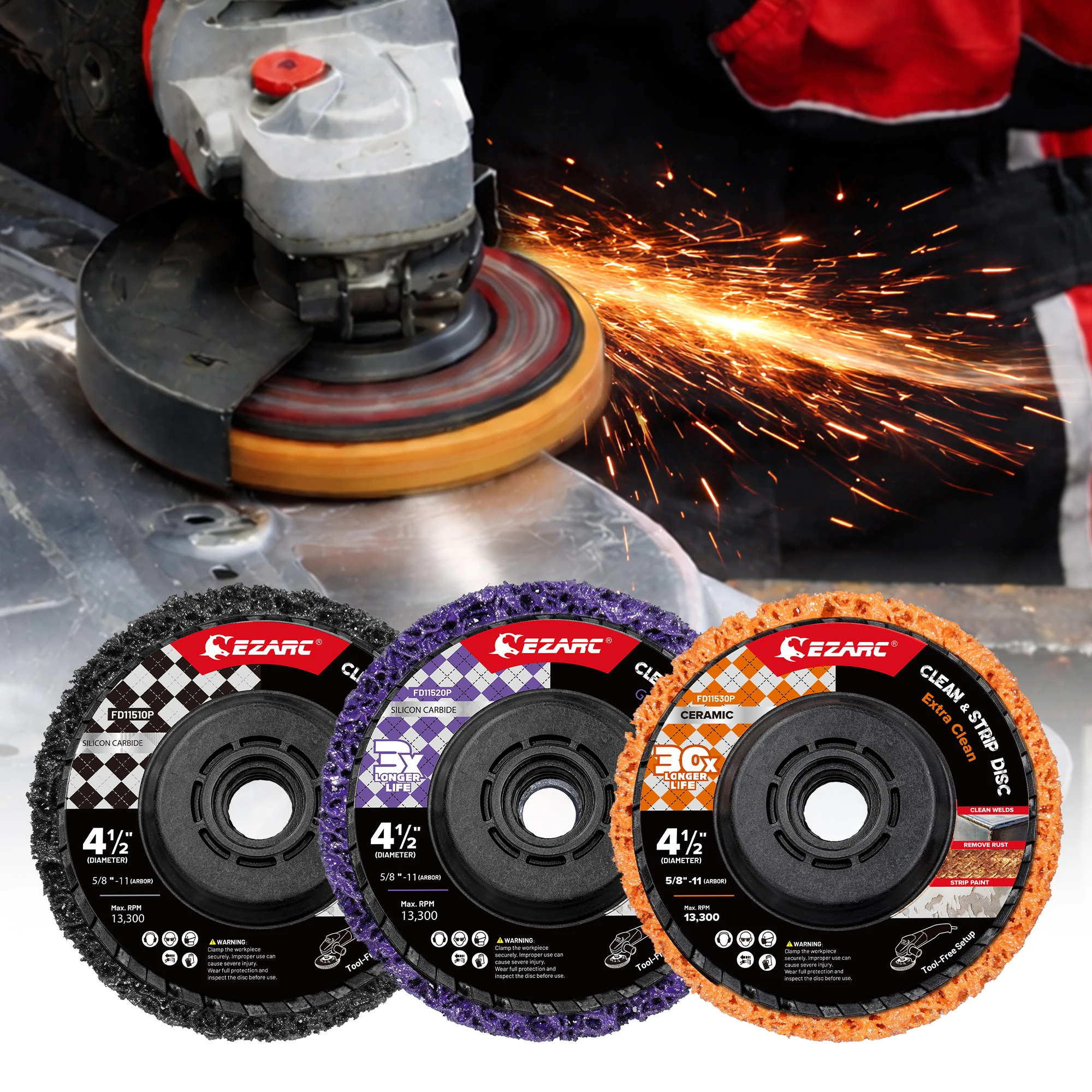 EZARC 4.5-Inch Paint Stripping Disc 1PC 115mm Rust Removal Wheel 7/8