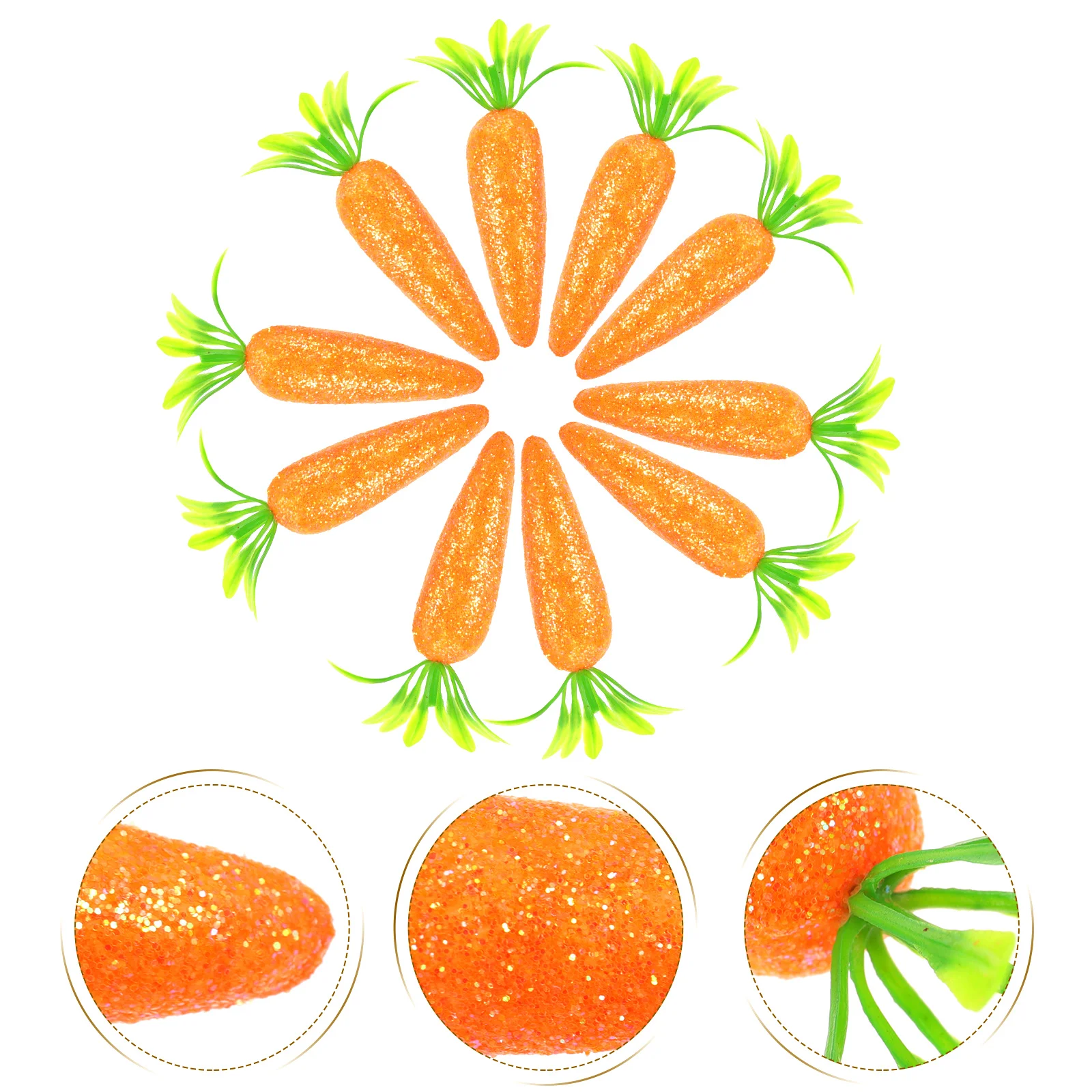 

Simulated Carrots Garnish Decorations Hanging Ornaments Mini Fun Plastic Glitter