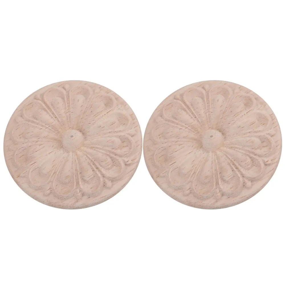 

European Style Round Solid Wood Carved Decorative