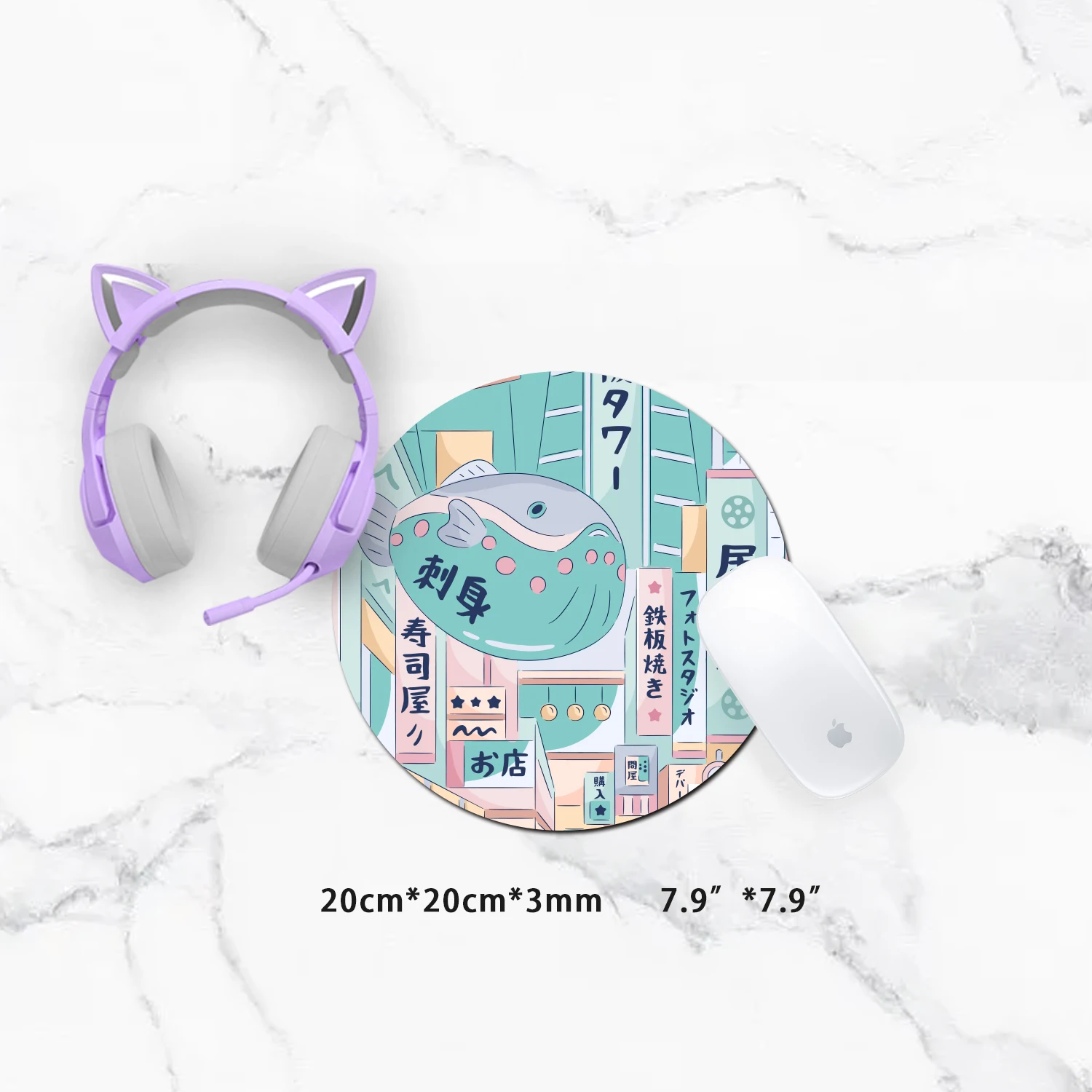 Lớn Kawaii Miếng Lót Chuột Chơi Game Dễ Thương Nhật Bản Sushi Ramen Shop XXL Bàn Thảm Không Thấm Nước Bọc Chống Trượt Bàn Để Laptop Phụ Kiện