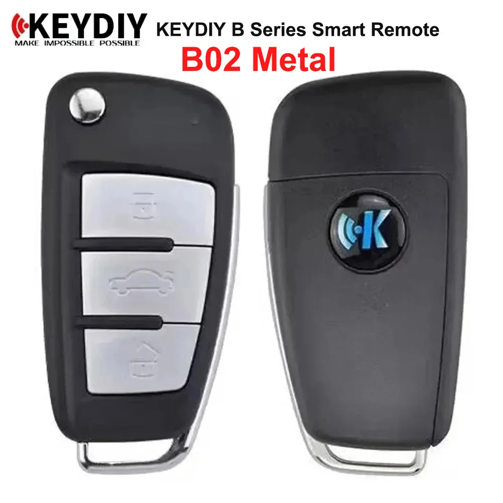 

KEYDIY B02 Metal 3 Button B Series KD Smart Car Key For Audi A6L Style Remote Control for KD900 KD900+ URG200 KD-X2 Mini KD