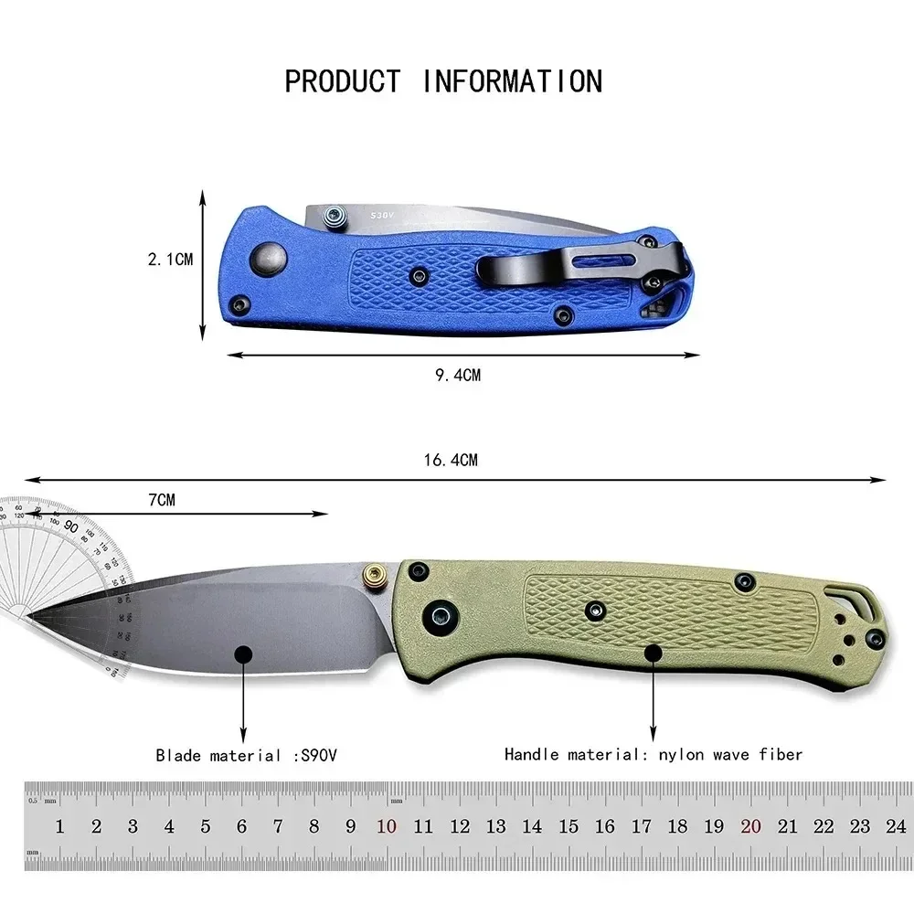 Mini Bugout BM 533 Folding Pocket Knife 2.75 Sharp Blade Wilderness Tactical Camping Survival Knife EDC Tools for Man Gift