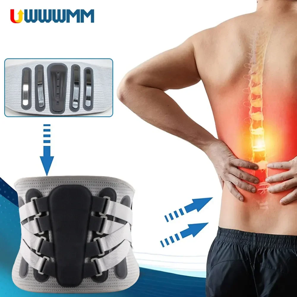 Back Support Belt Lumbar Support for Herniated Disc, Sciatica, Arthritis, Adjustable and Breathable Design for Men and Women