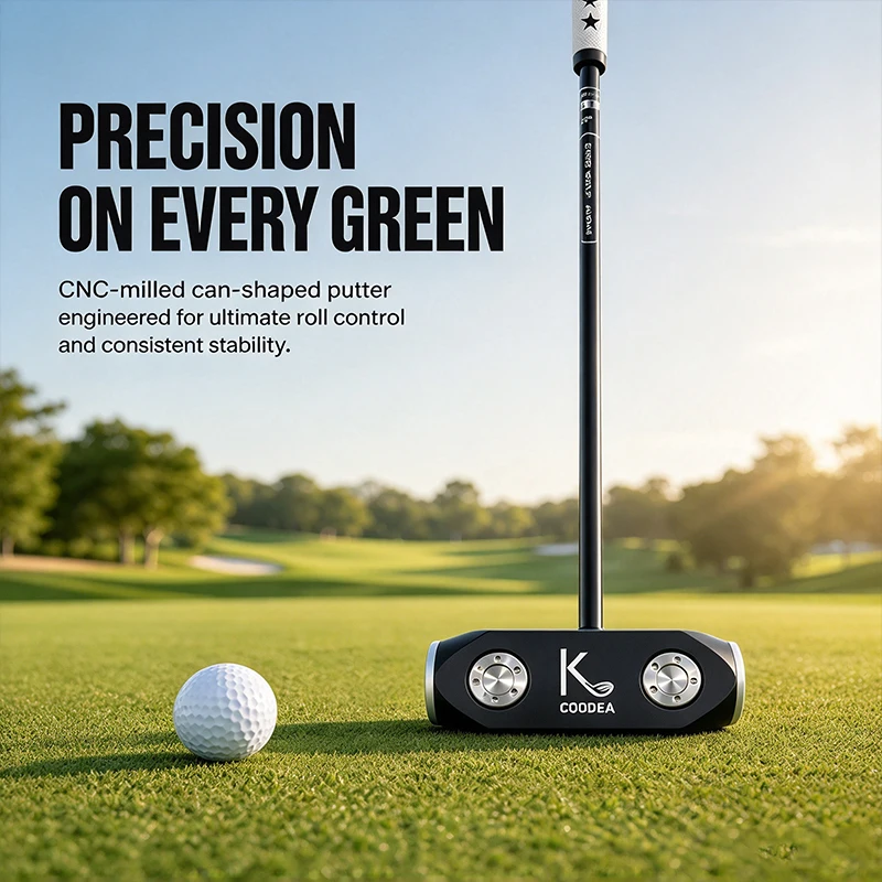 COODEA double-sided golf putting rod, carbon fiber shaft, zero torque stable novice practice golf putting rod