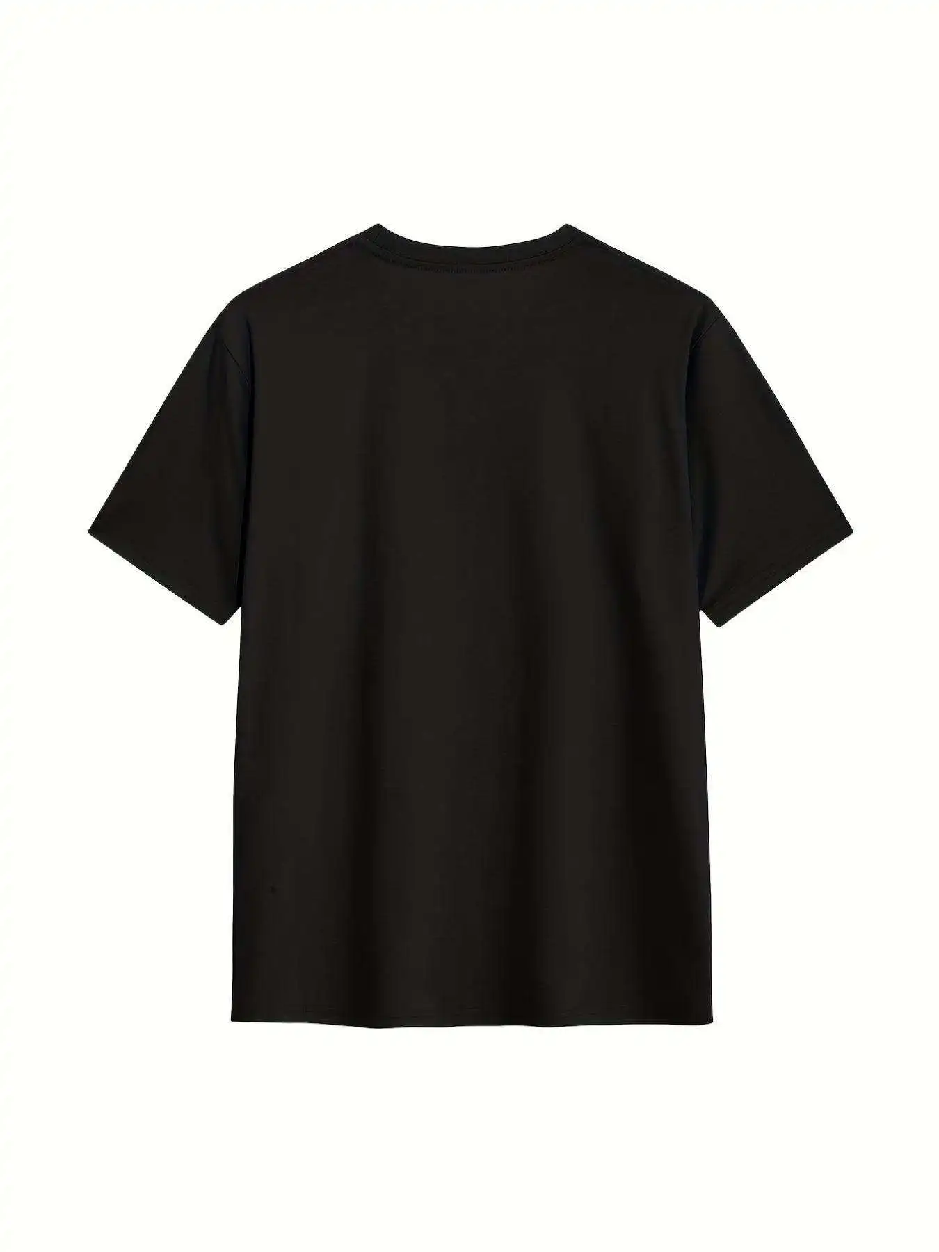 Men's Cotton T-shirt, Black Round Neck Casual T-shirt, Designed with The Dynamic 