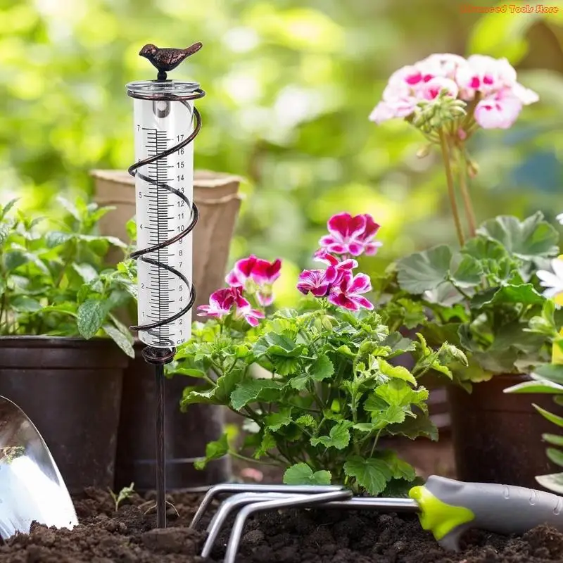 Easy To Read Rainfall Collector with H Shaped Base Adjustable Height W91B