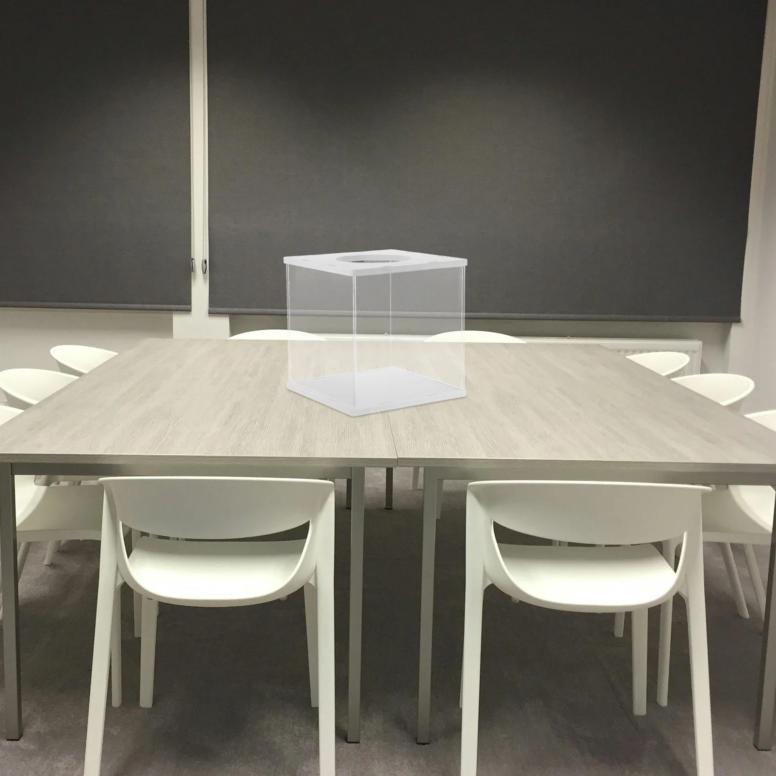 Raffle Box Clear Acrylic With Slot Transparent Ballot Container For Charity Donation Fundraising Voting Suggestion