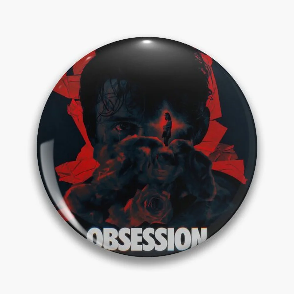 Obsession Movie Pin Holographic Star Heart Pin Brooches Laminated Button Fashion Accessory