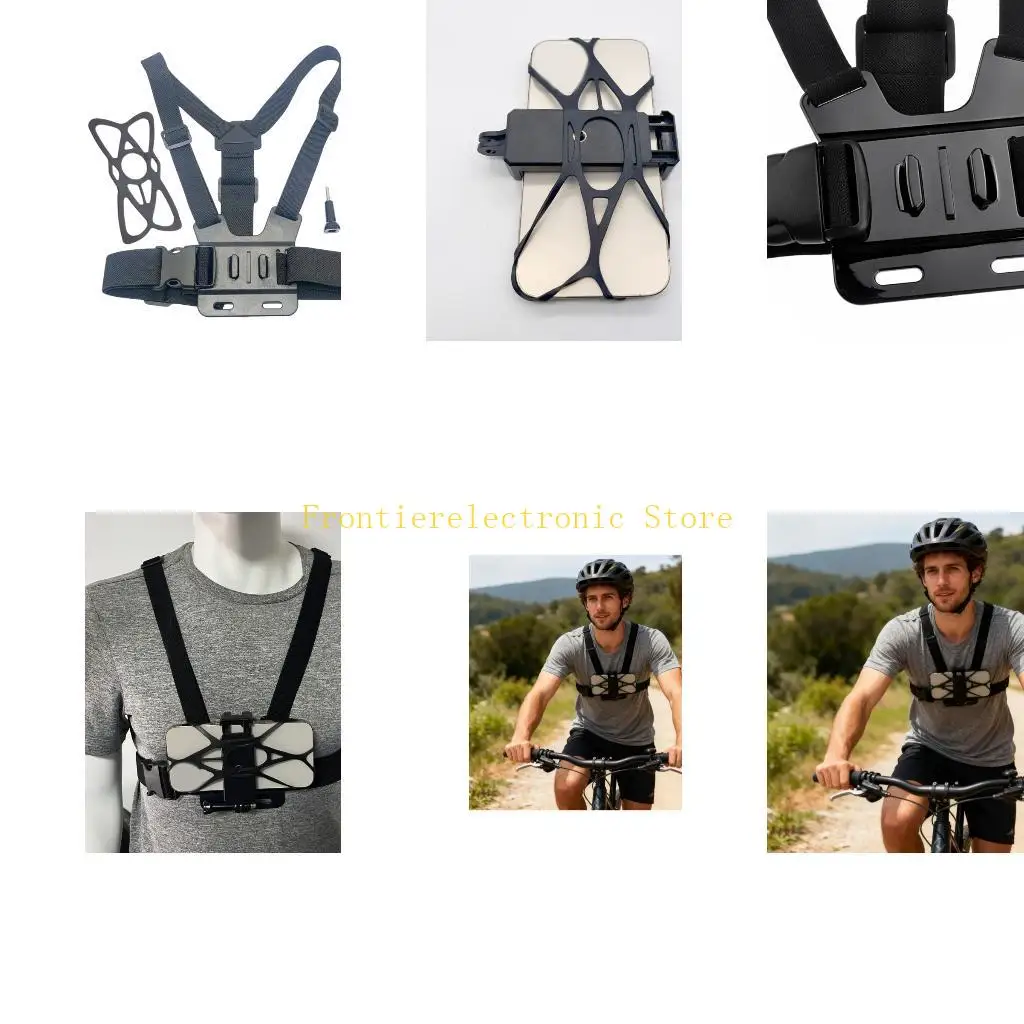 G8DB Adjustable Chest Harness 360 Rotatable Phone Clip And J Base For Video