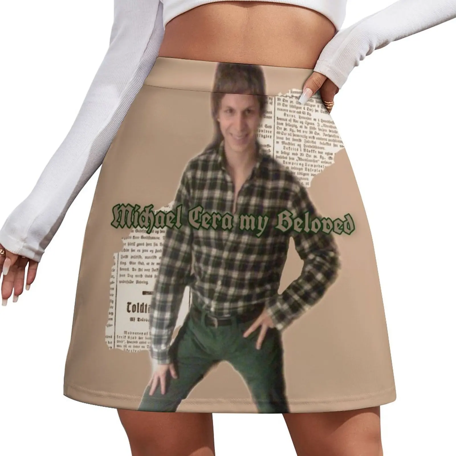 

Michael Cera my Beloved fan shirt Mini Skirt Women's summer skirt korean skirt Women's summer dress Evening dresses