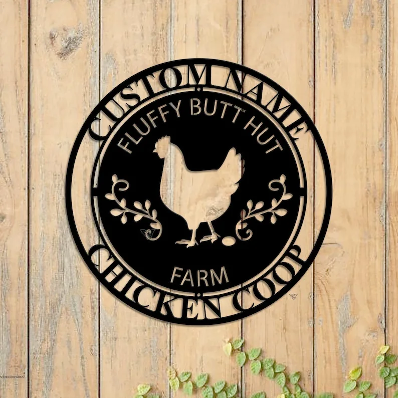 Personalized American Farm Metal Wall Hanging Rural Chicken Coop Wrought Iron Wall Decoration Pendant Coop Farm Decorations