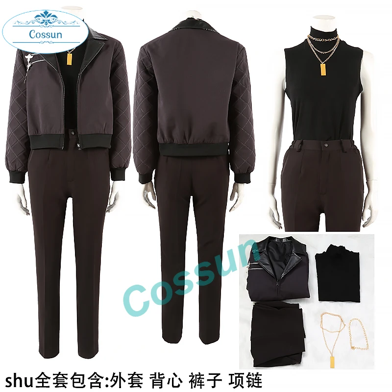 [Customized] Vtuber Nijisanji Luxiem Shu Yamino Cosplay Costume Halloween Sakura Bloom Outfit Role Play Party Suit Women Men