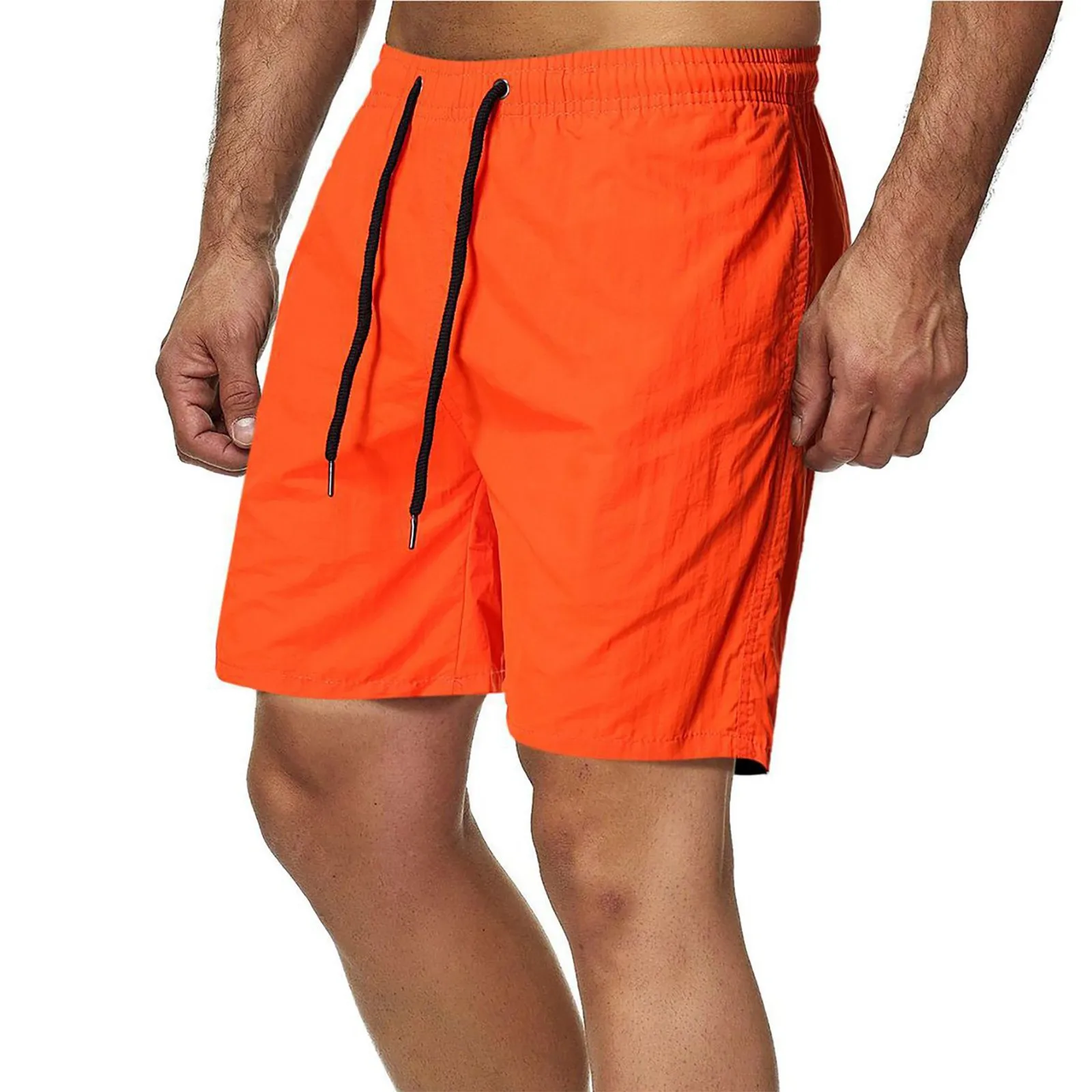 Herren Shorts Sommer lässig Classic Fit Kordel zug Strands horts mit Taschen Mode elastische Taille einfarbige gerade Shorts