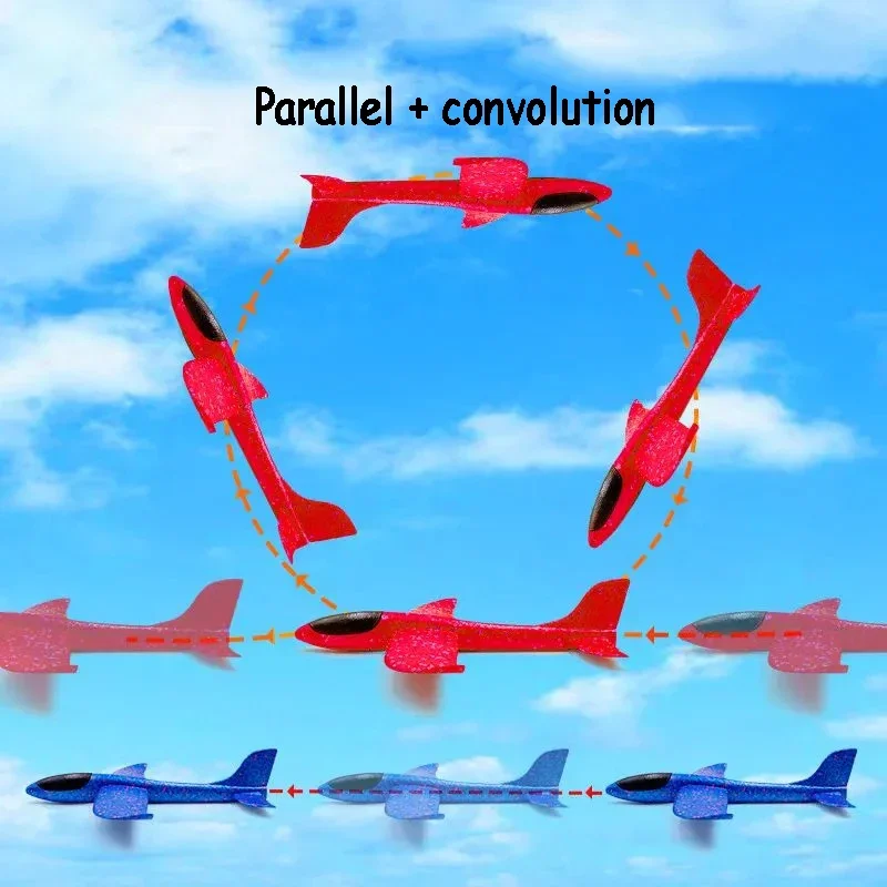 Hand Throw Big Foam Glider Aircraft Model, Lightweight Styrofoam Flying Plane, Outdoor Backyard Flight Game Prop, Portable Des