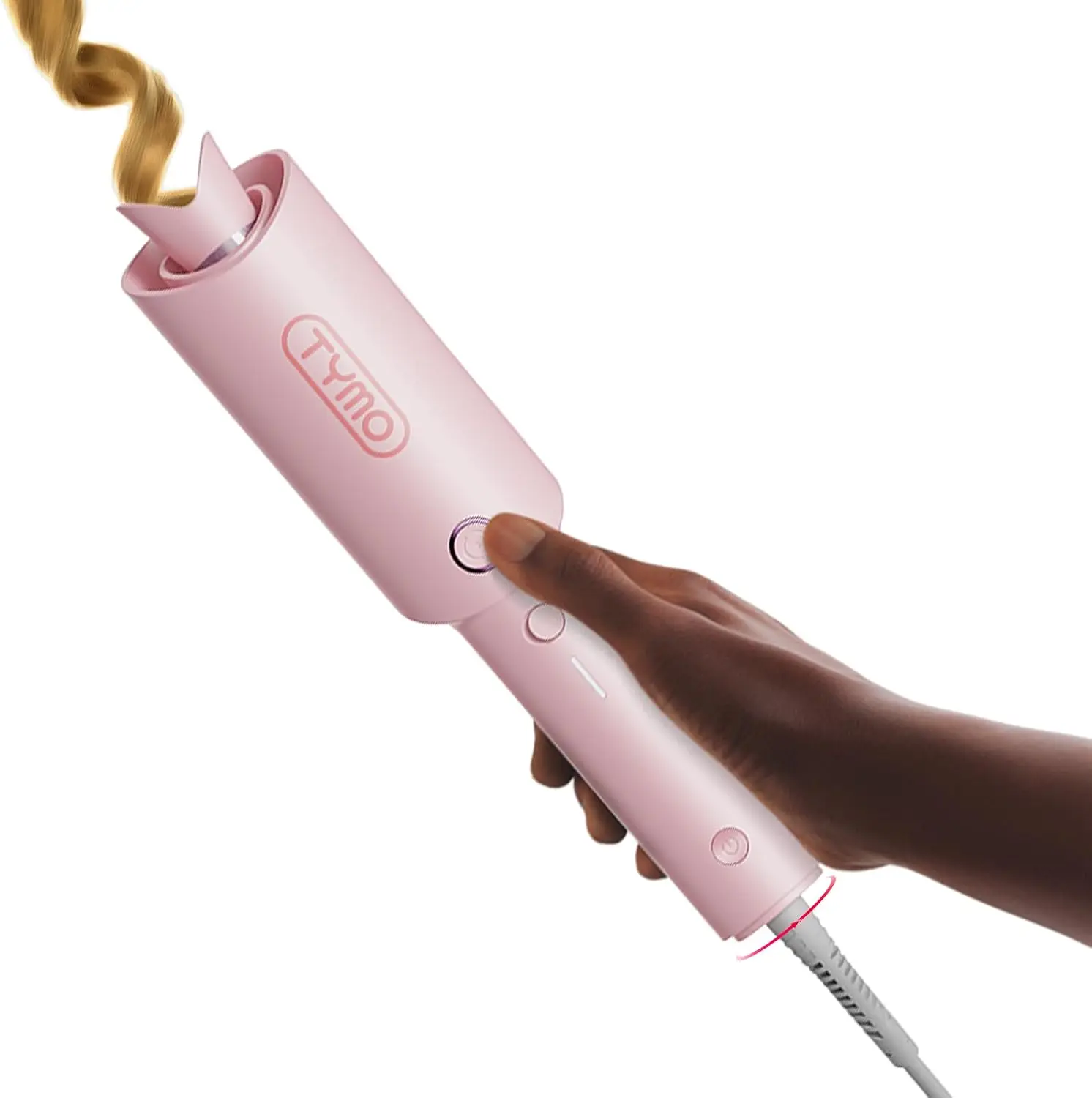 Automatic Rotating Curling Iron - 1 Inch Beach Waves Hair Curler, 500M Ionic, Dual Voltage, Anti-Scald Design