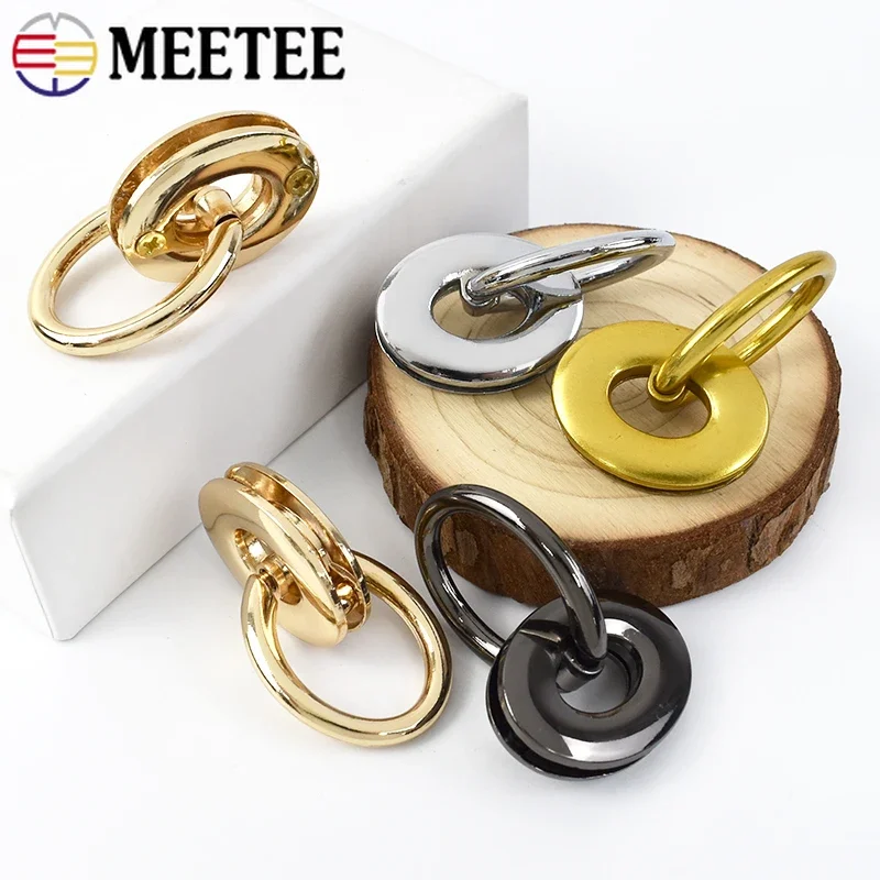 5/10Pcs Metal Buckles Bag Side Hook Eyelet O Ring Clasp Screws Connect Handbag Handle Leather Bags Strap Belt Hardware Accessory