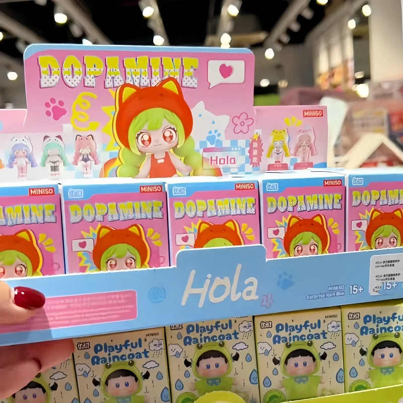 جديد في المخزون Hola الدوبامين القط Iconbox صندوق أعمى شخصيات صغيرة دمية العصرية القط فتاة تحصيل نموذج الحلي هدايا عيد الميلاد #4