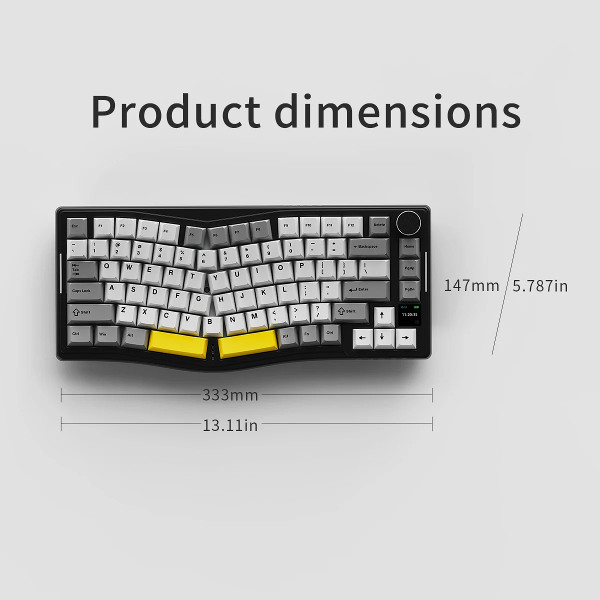 AJAZZ AKS075 75% Mechanical Keyboard Alice Ergonomic Wireless Bluetooth Gaming Keyboard Hot Swap TFT Display RGB 5000mAh Gasket