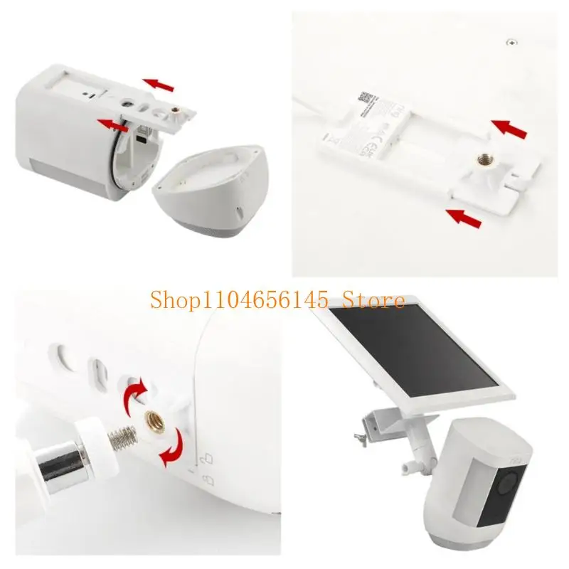 

5asd Heavy Duty Stainless Steel Security Camera Mount For Solar Panel 360 Rotation Gutter Installation