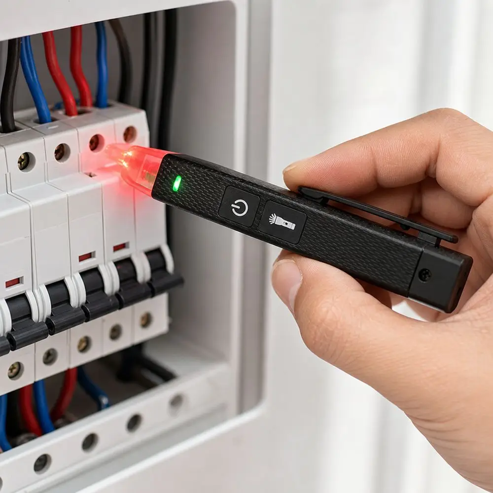 Non Contact Tester Voltage Tester Pen LED Light Sound Alarm AC Voltage Detector Live Wire Testing ABS Plastic