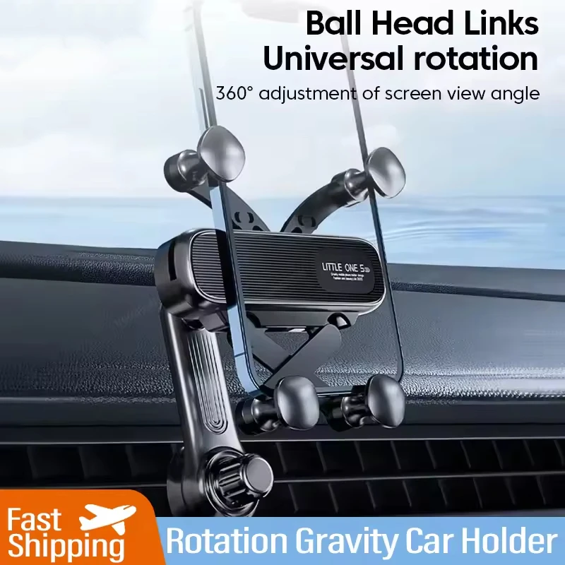 

2025 Новый гравитационный автомобильный держатель для телефона с вращением на 360 градусов, зажим для вентиляционного отверстия, навигационная подставка, телескопическая поддержка воздуховыпускного отверстия для телефона 4,7-7 дюймов