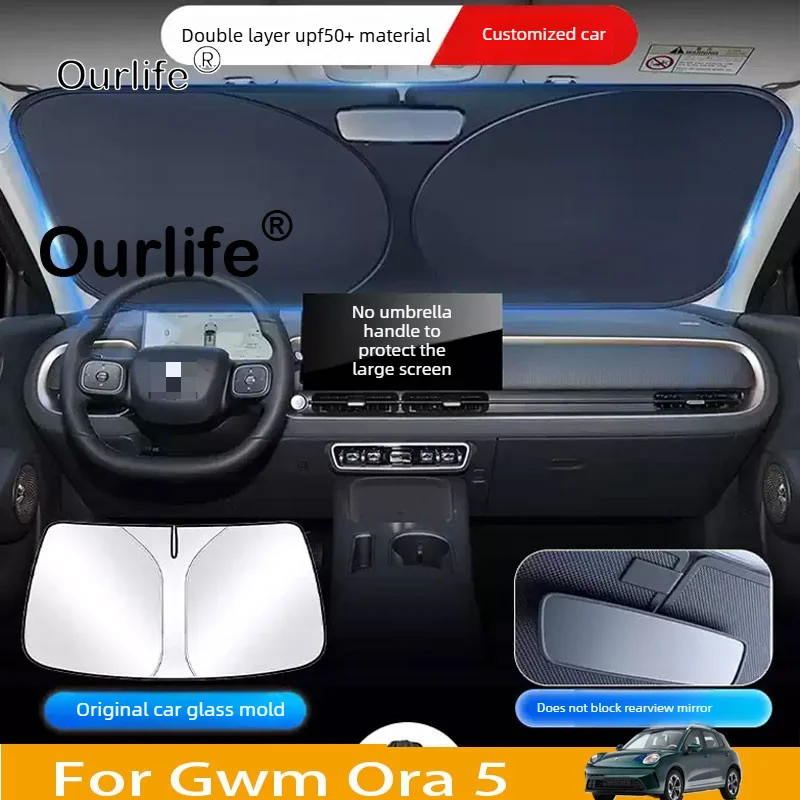 For Gwm Ora 5 2026 2027 Sunshades UV Protection Curtain Sun Shade Visor Front Windshield Protector Car Accessories