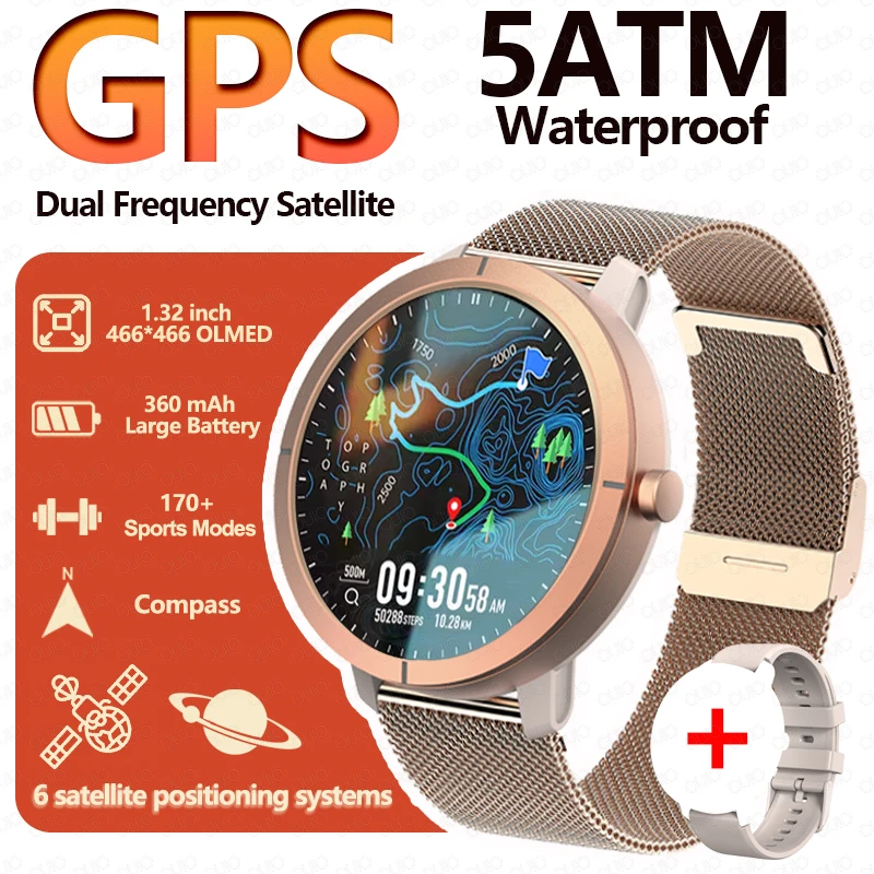 Women's 1.32 AMOLED GPS Positioning Smart Watch