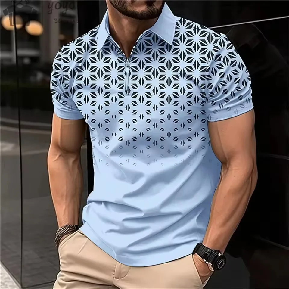 6XL Plus Size Men's Clothing Fashion Polos T-Shirts Summer Short Sleeve 3D Printed Streetwear Male POLO T Shirt Pullovers Tops