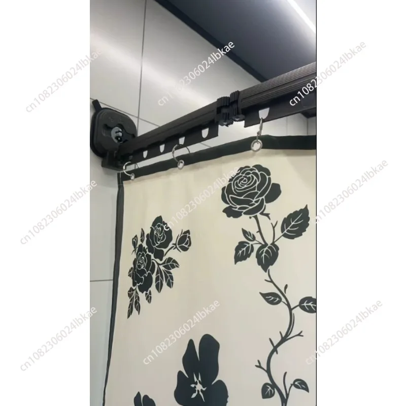 

Foldable Invisible Bathroom Shower Curtain No Punching Waterproof Partition Thickened Thermal Shower Curtain