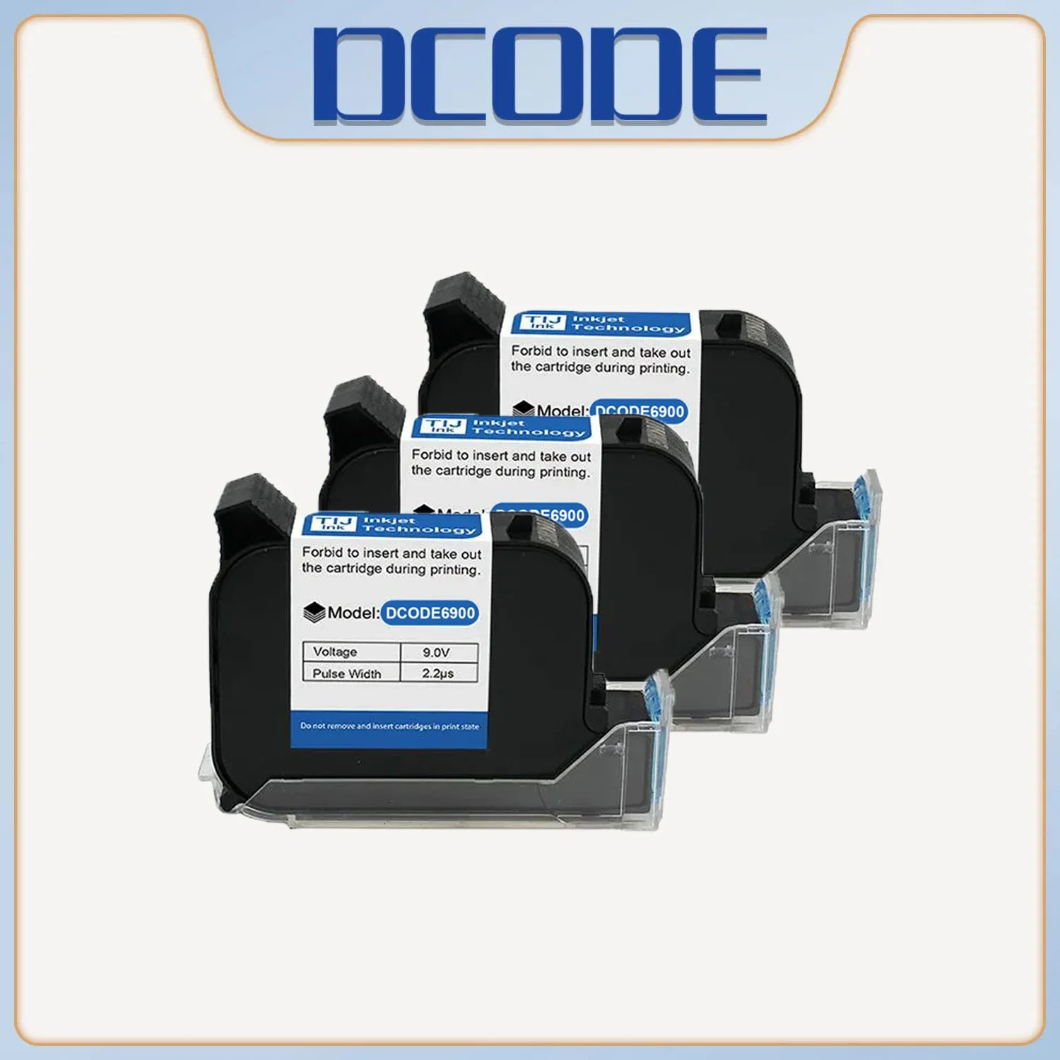 DCODE 6900 Economy stampante a getto d\'inchiostro termica portatile da 12.7mm cartuccia di inchiostro a solvente ad asciugatura rapida stampante