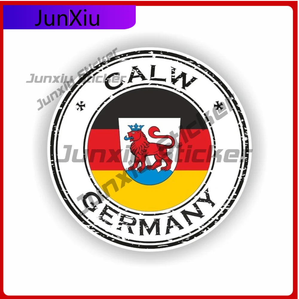 

Calw Germany Coat of Arms Seal Sticker Round Premium Vinyl Decal For Bumper Fridge Waterproof Decoration Auto Accessories