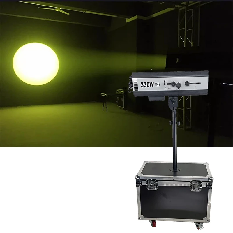 350W Led Follow Spot Beam Stage Light 5 Colors 5 Gobos Double Focus Lighting A Point On The Stage Party Disco