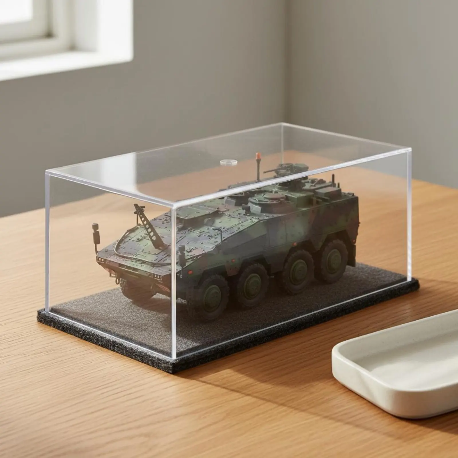 1:72 Boxer Command Vehicle Alloy German Armored Car Model Diecast Armored Vehicle Realistic Detailing for Display Shelf, Desk