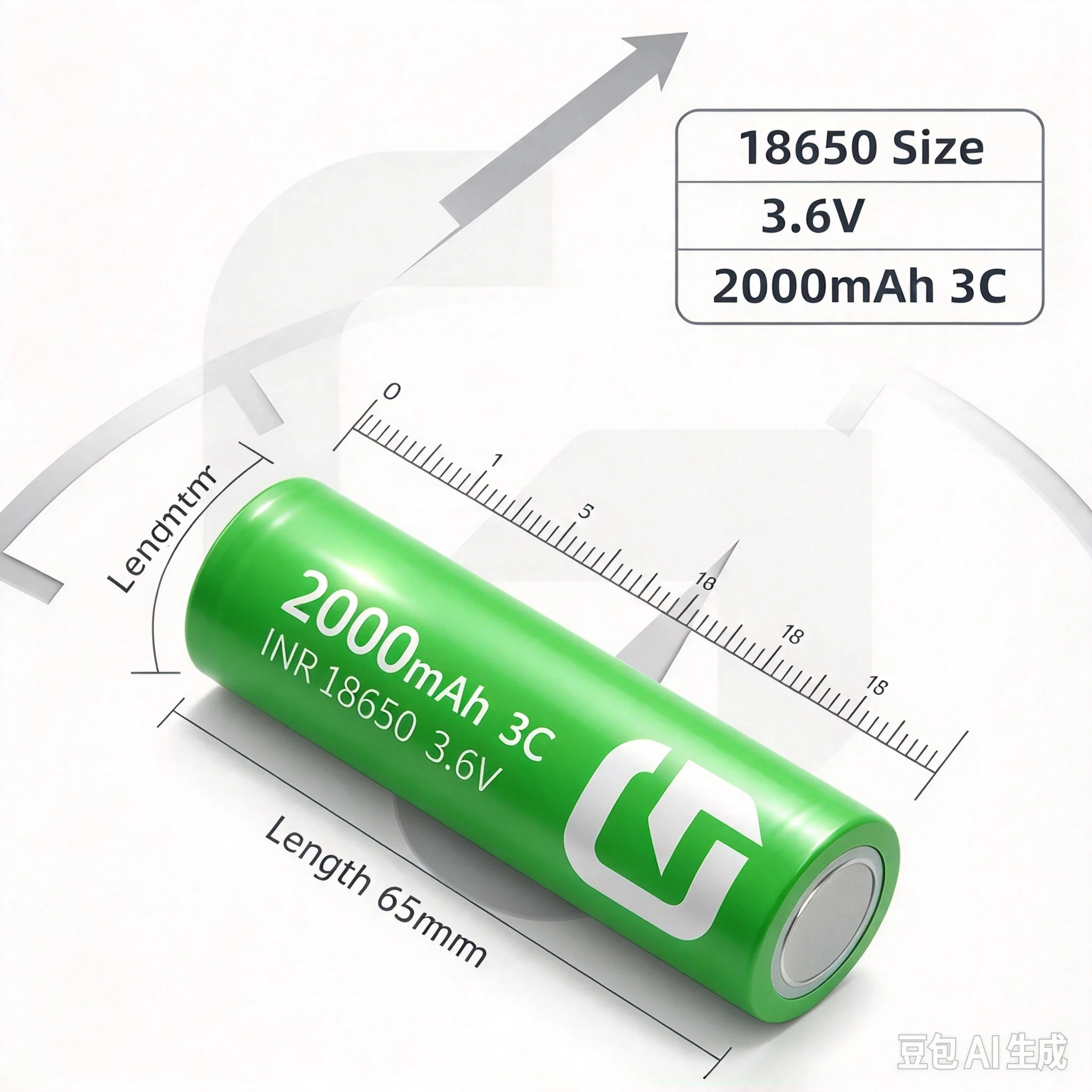 New 2500mAh 10A High Drain Battery 3.7V INR18650 for High Power Tools/Drill/Flashlight - Rechargeable 18650 Li-ion Cell