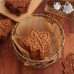 Autumn Pastry Pressed Mold Maple Leaf Shape Cookie Cutter Botany Biscuit Stamp 3D Baking Tool  Accessories DIY Cake Kitchenware