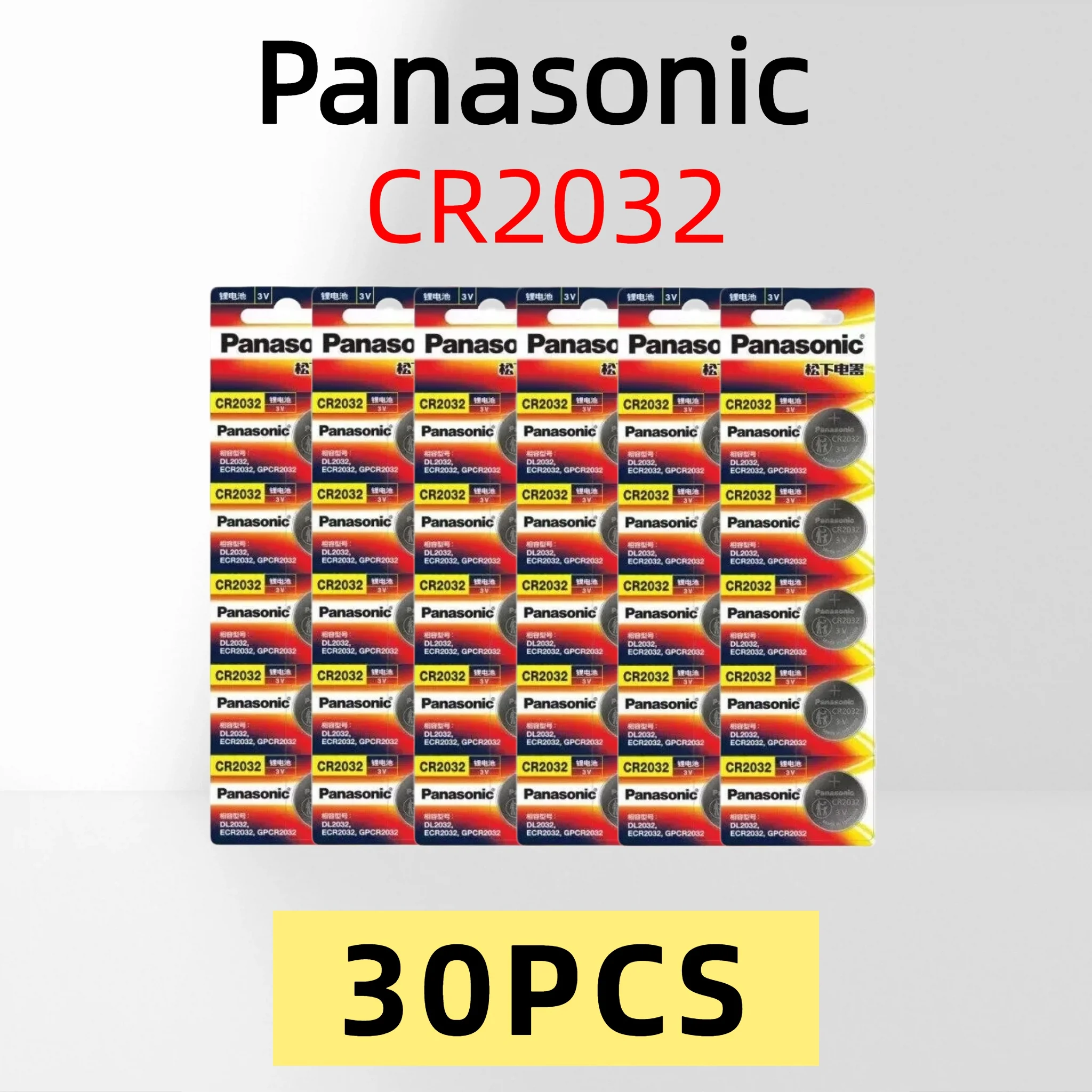 100% PANASONIC CR2032 DL2032 BR2032 3V Lithium Battery For Calculator Watch Clock Remote Control Toys Button Coin Cell Batteries