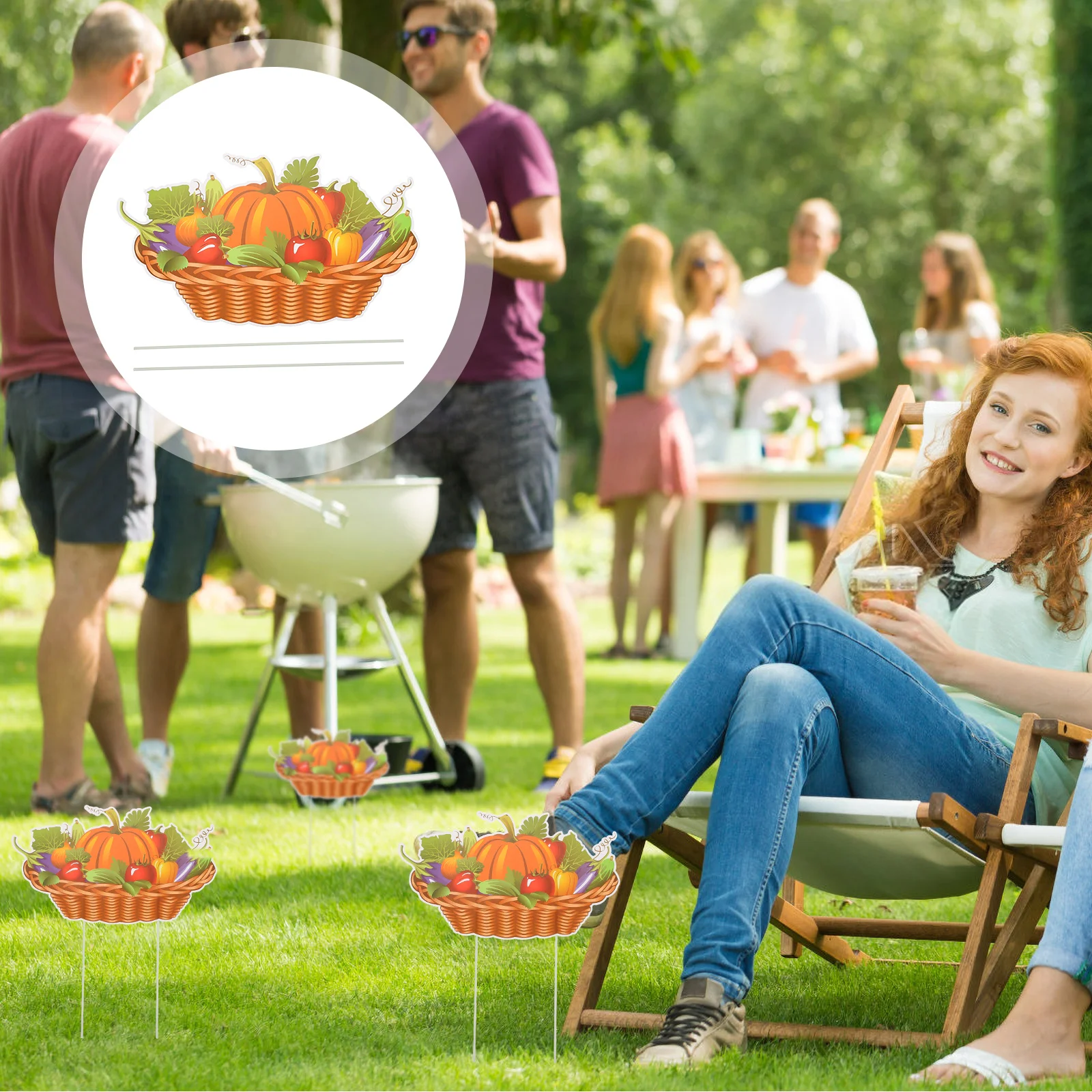 

1Pcs Garden Insert Board Thanksgiving Outdoor Yard Decor Party Festival Lawn Stakes Sign Thanksgiving Lawn Stakes Sign