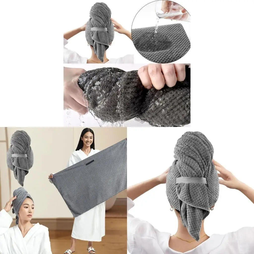 62KD High Absorbency Hair Towel Wrap, Fast Drying Microfiber Hair Drying for Home