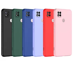 Luxury Original Phone Case for Xiaomi Redmi 9C NFC Soft Liquid Silicone Fundas Redmi9C Redmi 9 C Camera Protection Cover Case
