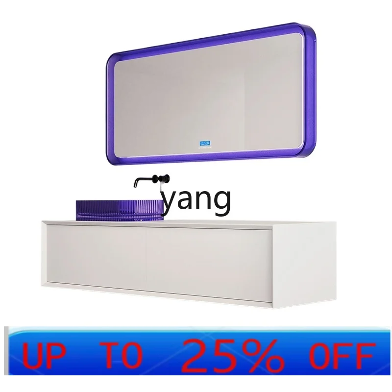CX Washbasin Bathroom Cabinet Combination Washstand Solid Wood Toilet Household Transparent Washbasin