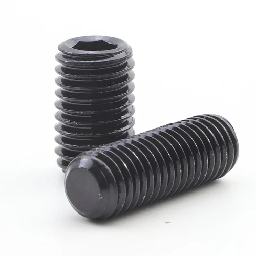 Imagen 2 del producto Tornillos de fijación hexagonales punta plana negro acero inoxidable 304 M2 M2.5 M3 M4 M5 M6 M8 M10-M16 tornillo sin cabeza Allen DIN913