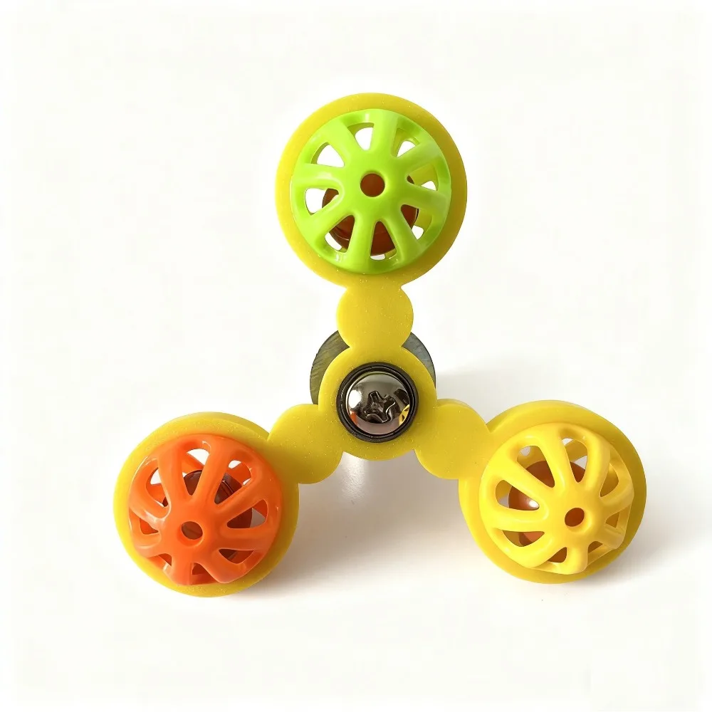 

Chewable Bells Parrot Wheel for Chewing Beak Grinding Easy Installation Colorful Parrot Spinner Multipurpose Interactive